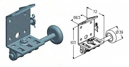 Кронштейн роликовый нижний RBT-110R